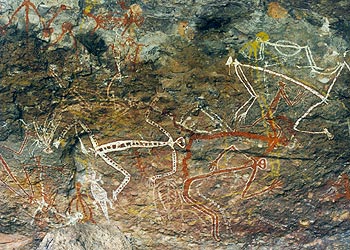 Wandmalerei der Aboriginies